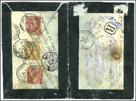 Stamp of Colonies françaises » Congo 1908 Enveloppe de deuil en recommandée de Fort-Lam