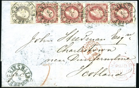 Stamp of Norway 1859 (Jun 6) Entire to Scotland with 1856-57 3sk a