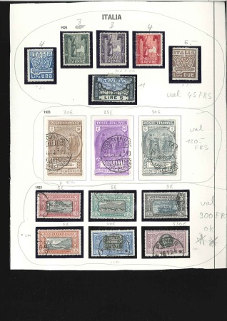Stamp of Italy 1863-1948, Small mint & used selection on pages, n