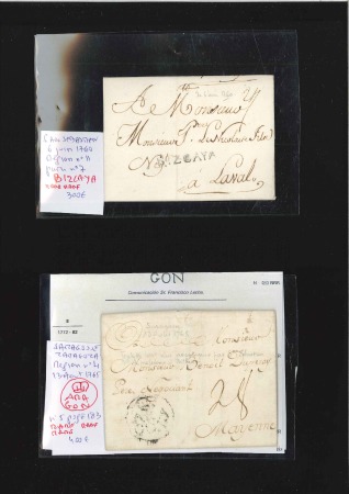 Stamp of Spain 1758-1839, 14 prephilatelic covers showing various