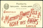 Stamp of Switzerland / Schweiz » Ganzsachen » Postkarten 1888-89 5C schwarz
