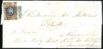 Stamp of Russia » Russia Imperial 1857-58 First Issue Arms perf. 14 3/4 : 15  (St. 2-4) 1858 & 1859 Pair of covers from Vilkomir with 10k 