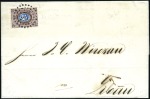 Stamp of Russia » Russia Imperial 1857-58 First Issue Arms perf. 14 3/4 : 15  (St. 2-4) 1858 (Sep 18) Wrapper to Libau with 10k brown & bl