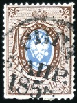 Stamp of Russia » Russia Imperial 1857-58 First Issue Arms perf. 14 3/4 : 15  (St. 2-4) 1858 (Feb 21) Entire from Riga to Jacobstad (Finla