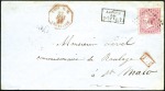 Stamp of France BOITES MOBILES 1857-64, Trois lettres avec timbres