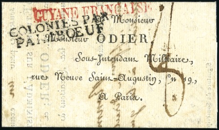 Stamp of Colonies françaises » Guyane française 1839-69, Sept lettres sans timbres dont deux avec 