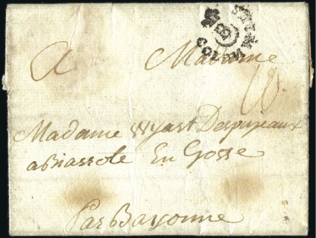 Stamp of Colonies françaises » Guadeloupe 1763-1930, 24 lettres dont 13 sans timbres, à note