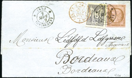 Stamp of Colonies françaises » Inde 1790-1946, 20 lettres d'Inde dont 1790 de Pondiché