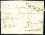 Stamp of Colonies françaises » Réunion 1806-1901, Neuf lettres dont 1806 avec entrée "COL