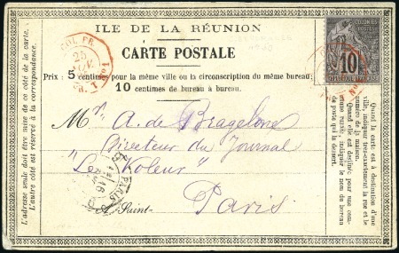 Stamp of Colonies françaises » Réunion 1806-1901, Neuf lettres dont 1806 avec entrée "COL