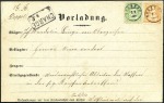 Stamp of Switzerland / Schweiz » Sitzende Helvetia Gezaehnt » Frankaturen 25C grün und 20C orange, weisses Papier