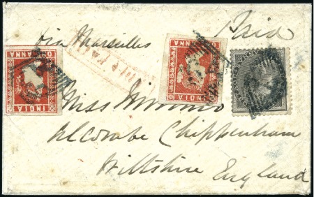 Stamp of India JC TYPE 4: 1859 (Jul) Envelope from Sholapore to E