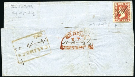 Stamp of India PUTTOOCOTTAH: 1855 (Oct 11) Wrapper to Calimere wi