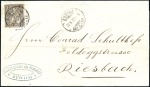 Stamp of Switzerland / Schweiz » Sitzende Helvetia Gezaehnt » Briefmarken 1881 Faserpapier 5C braun, Plattenfehler
