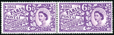 Stamp of Great Britain » Queen Elizabeth II 1963 Paris Conference 6d mint nh horizontal pair b