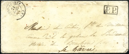 Stamp of Colonies françaises » Réunion 1846 Deux enveloppes de Pont-Scorff pour Bourbon,
