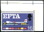 Stamp of Great Britain » Queen Elizabeth II 1967 European Free Trade 9d & 1s6d selection of mo
