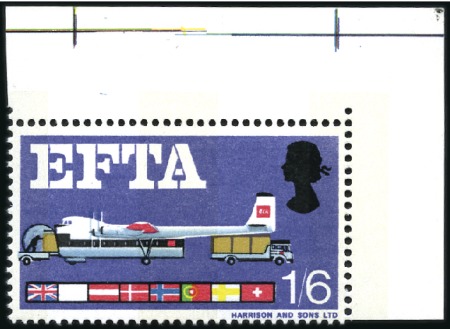 Stamp of Great Britain » Queen Elizabeth II 1967 European Free Trade 9d & 1s6d selection of mo