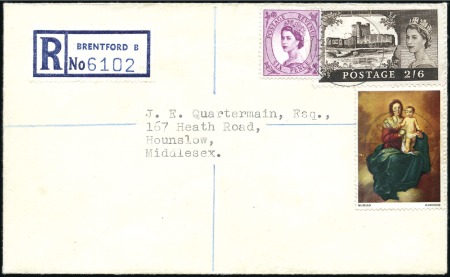 Stamp of Great Britain » Queen Elizabeth II 1967 Christmas 4d single, mint nh showing GOLD OMI