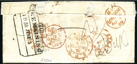 Stamp of India INSTRUCTIONAL: ca.1850s, Three covers with instruc