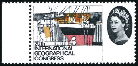 Stamp of Great Britain » Queen Elizabeth II 1964 Geographical Congress 4d mint nh left sheet m