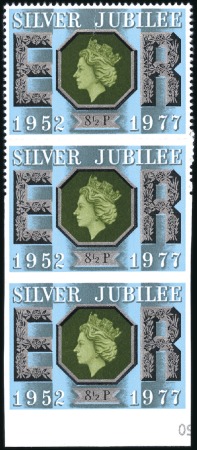Stamp of Great Britain » Queen Elizabeth II SOLD
1977 Silver Jubilee 8 1/2p mint nh bottom ma
