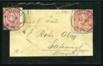 Stamp of Switzerland / Schweiz » Sitzende Helvetia Gezaehnt » Frankaturen ZWEI-LÄNDER MISCHFRANKATUR