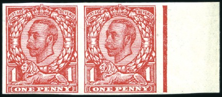 Stamp of Great Britain » King George V 1912 Royal Cypher 1d scarlet, mint nh right sheet 