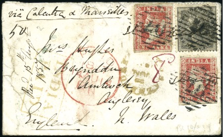 Stamp of India JC TYPE 5: Group of 12 covers and 18 stamps, with