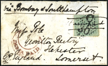 Stamp of India JC TYPE 6: Group of 16 covers with one 1/2a litho