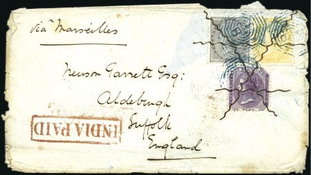 Stamp of India JC TYPE 7: Group of 20 covers with two litho frank