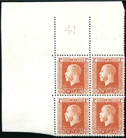 Stamp of New Zealand 1915-30 8d red-brown, 9d sage green & 1s vermilion