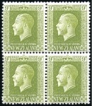Stamp of New Zealand 1915-30 2d to 1s nine different values in mint og 
