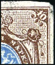Stamp of Russia » Russia Imperial 1857-58 First Issues Arms 10k brown & blue (St. 1) 10k brown & blue, plate II, showing minor plate va