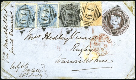 Stamp of India JC TYPE 8: Group of 14 covers, incl. stationery en