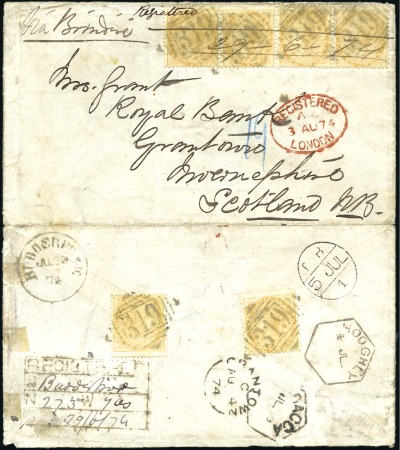 Stamp of India JC TYPE 8: Group of 19 covers & 4 stamps, incl. st