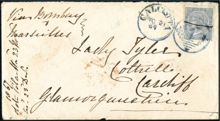 Stamp of India JC TYPE 9: Group of 10 covers, incl. stationery en