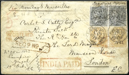 Stamp of India JC TYPE 9 (North Western Provinces): Group of 18 c