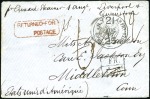 Stamp of Switzerland / Schweiz » Sitzende Helvetia Gezaehnt » Destinationen USA 1863: Unfrankierter Brief von VEVEY (30 JUIL 63)