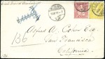 Stamp of Switzerland / Schweiz » Sitzende Helvetia Gezaehnt » Destinationen USA 1877: 10C rot und 15C gelb