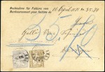 Stamp of Switzerland / Schweiz » Sitzende Helvetia Gezaehnt » Frankaturen 40C grau und 2C oliv, weisses Papier