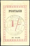 Stamp of Madagascar (British Post) 1886 "BRITISH CONSULAR MAIL / ANTANANARIVO" seal i