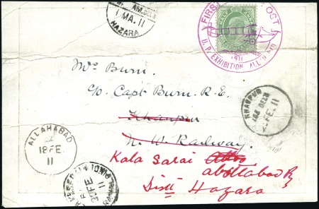 Stamp of India 1911 Allahabad-Naini first aerial flight picture p
