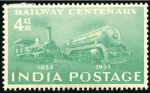 Stamp of India 1953 Railway Centenary group of four colour trials