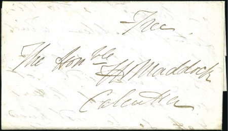 Stamp of India 1843 Entire written and signed by General Sir Char