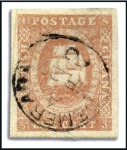 Stamp of British Guiana 1853-59 Waterlow lithographed 1 cent second stone 