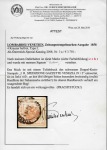 Stamp of Italian States » Lombardy Venetia Newspaper Tax Stamps 1858 4Kr red, type I, used with newspaper cancella