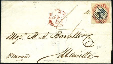 Stamp of India 1857 (Apr 17) Lettersheet from Bombay to MANILLA w