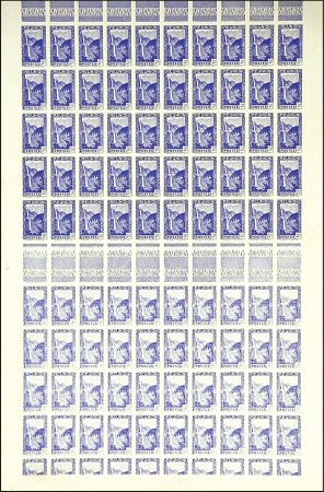 Stamp of Colonies françaises » Réunion 1939-40 Paysages, 8 feuilles de 100 essais avec in