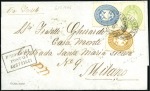 Stamp of Austria » Offices in the Turkish Empire 1864 3s green + 10s bleu +15s brown, all perf 14, 